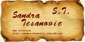 Sandra Tešanović vizit kartica